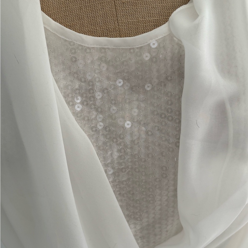 Moda White Draped Blouse - Picture 2 of 3